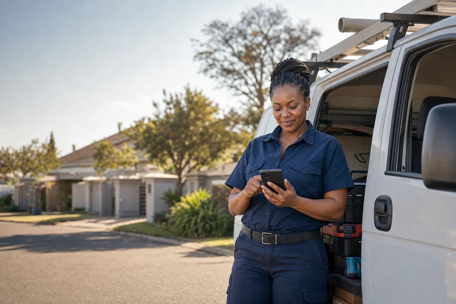 Local trades business owner tracking neighborhood visibility with Local SEO Now